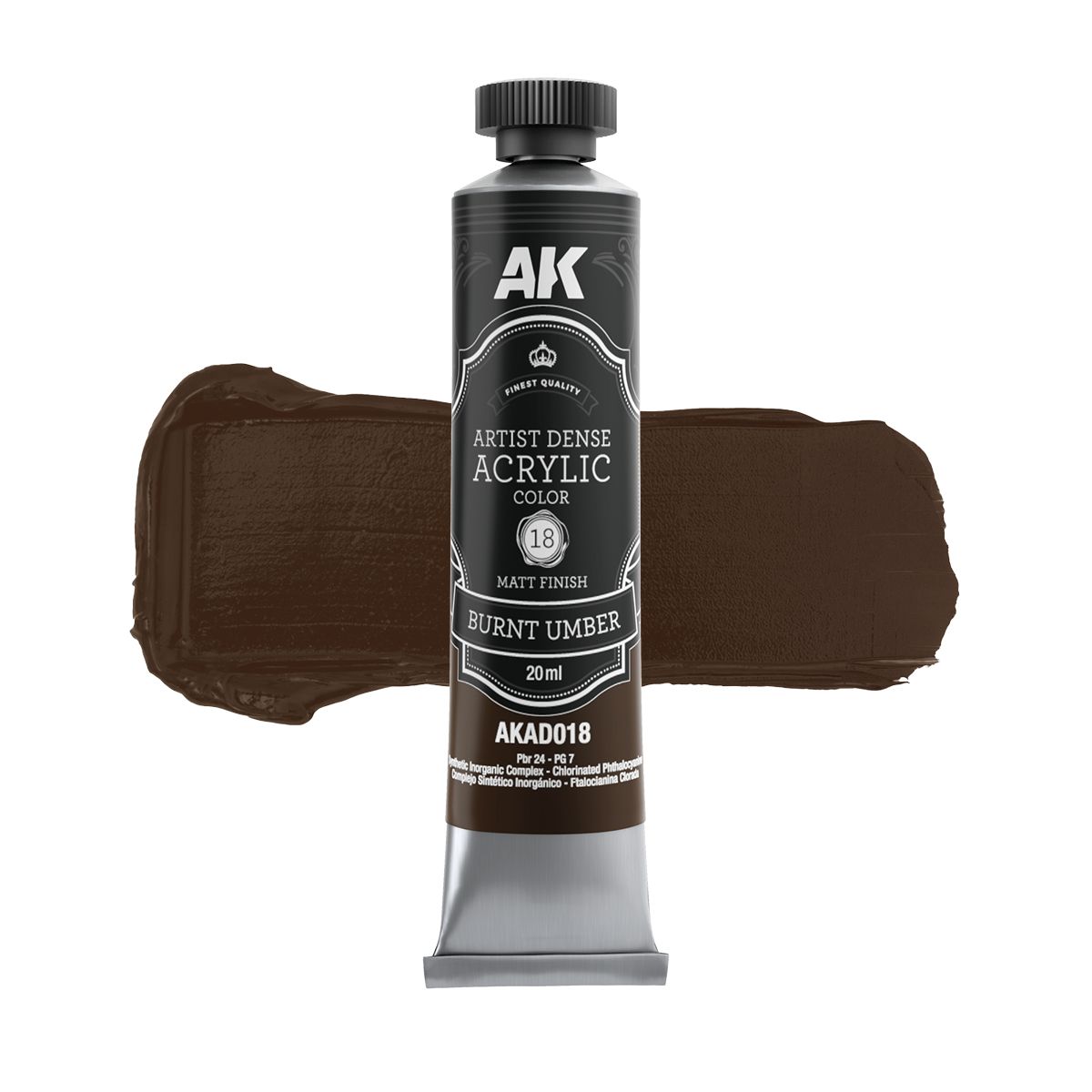 AK Interactive AD101 Artist Dense Acrylic Colour Paint Set - Black & White