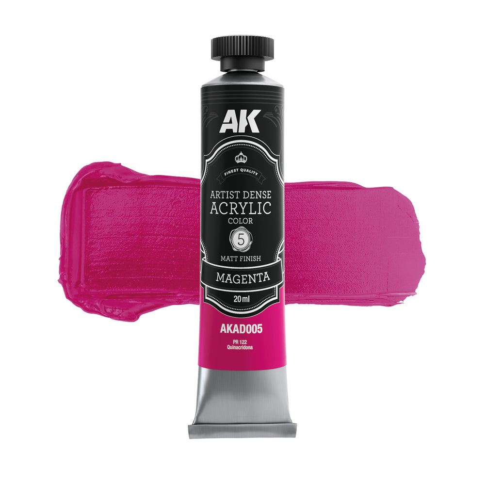AK Interactive AD102 Artist Dense Acrylic Colour Paint Set - Primary & Secondary