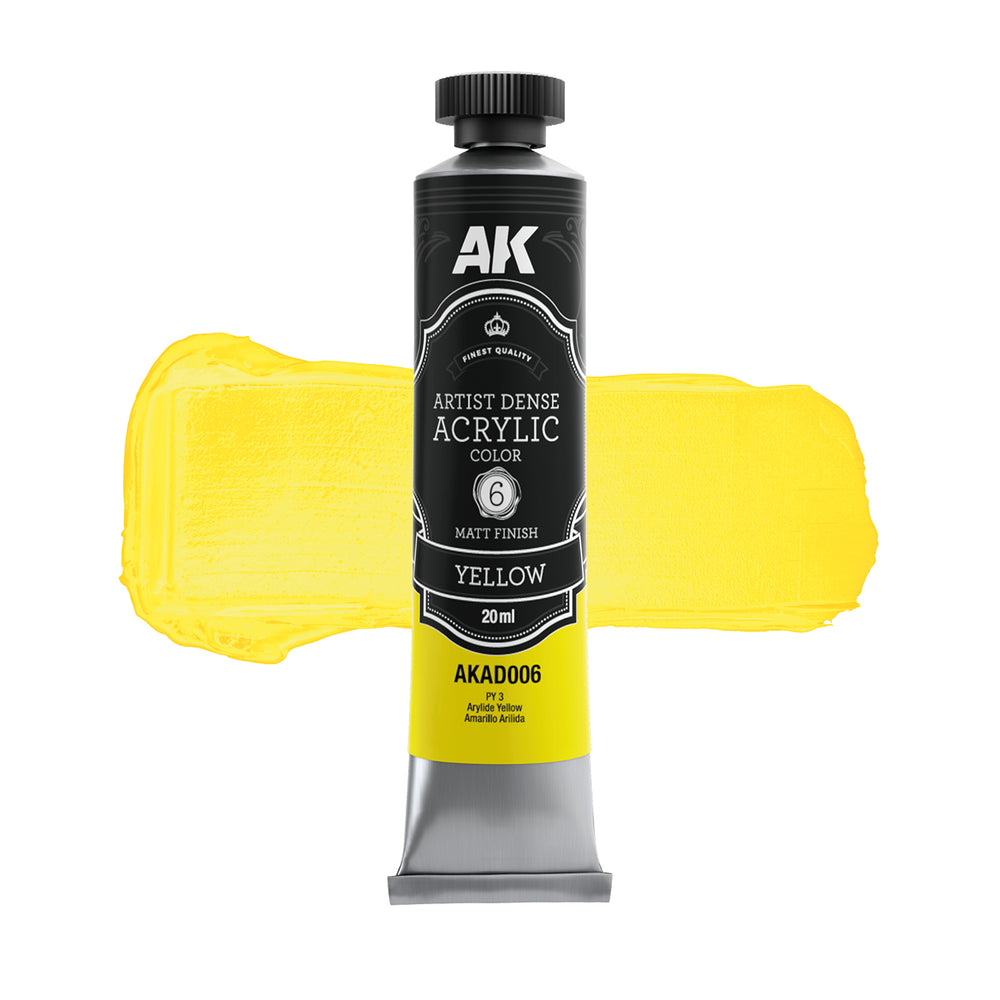 AK Interactive AD102 Artist Dense Acrylic Colour Paint Set - Primary & Secondary