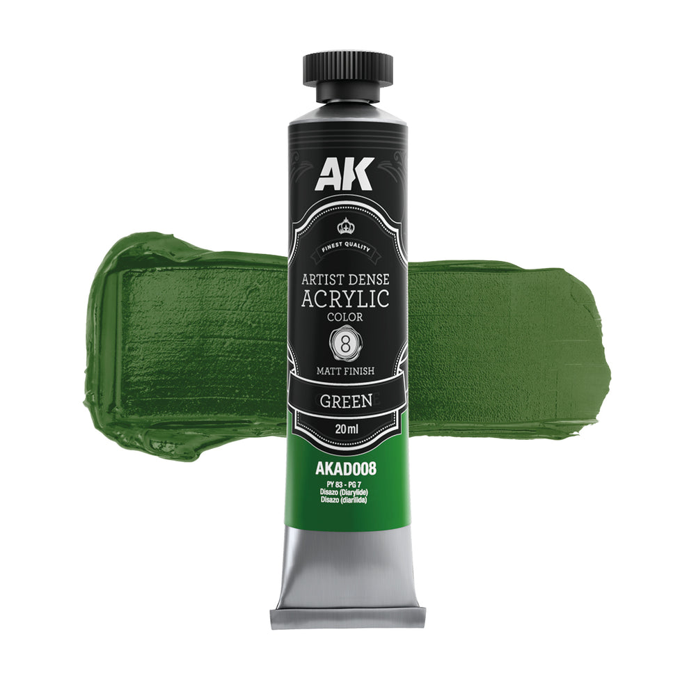 AK Interactive AD102 Artist Dense Acrylic Colour Paint Set - Primary & Secondary