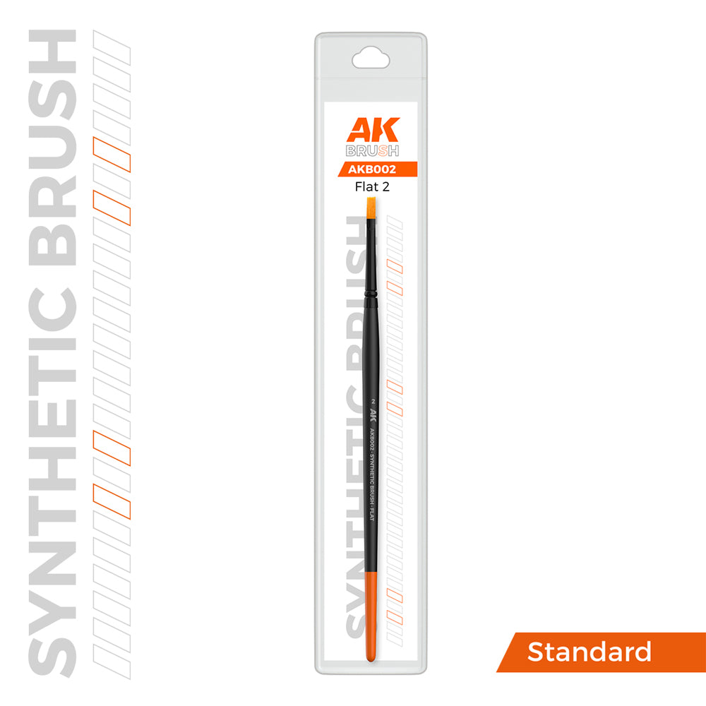 AK Interactive AKB002 Synthetic Paint Brush - Flat 2