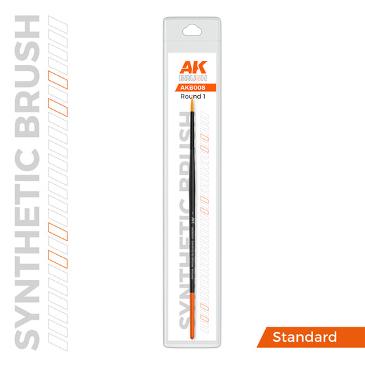AK Interactive AKB008 Synthetic Paint Brush - Round 1