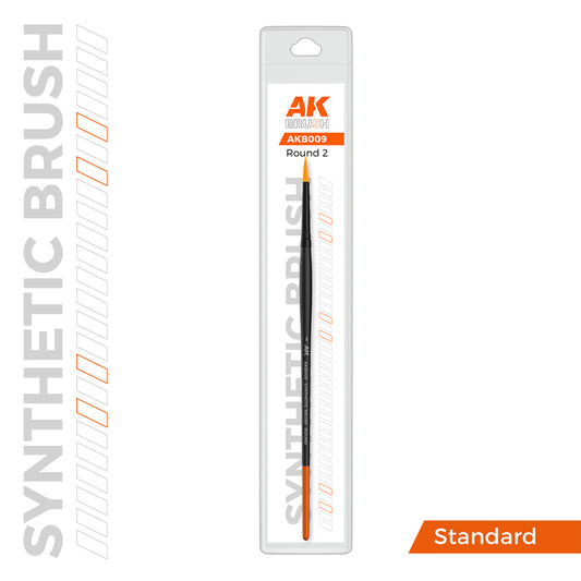 AK Interactive AKB009 Synthetic Paint Brush - Round 2