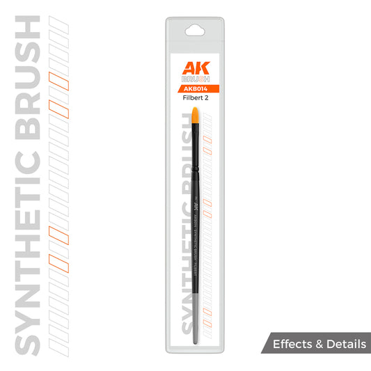 AK Interactive AKB014 Synthetic Paint Brush - Filbert 2