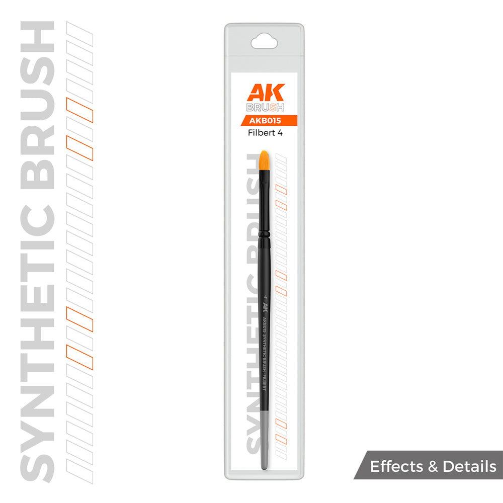 AK Interactive AKB015 Synthetic Paint Brush - Filbert 4
