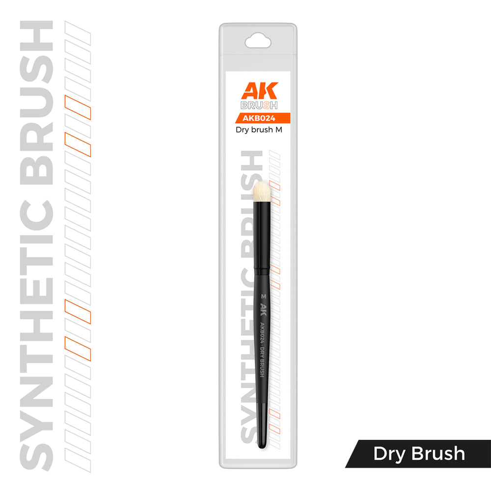 AK Interactive AKB024 Synthetic Dry Paint Brush - M