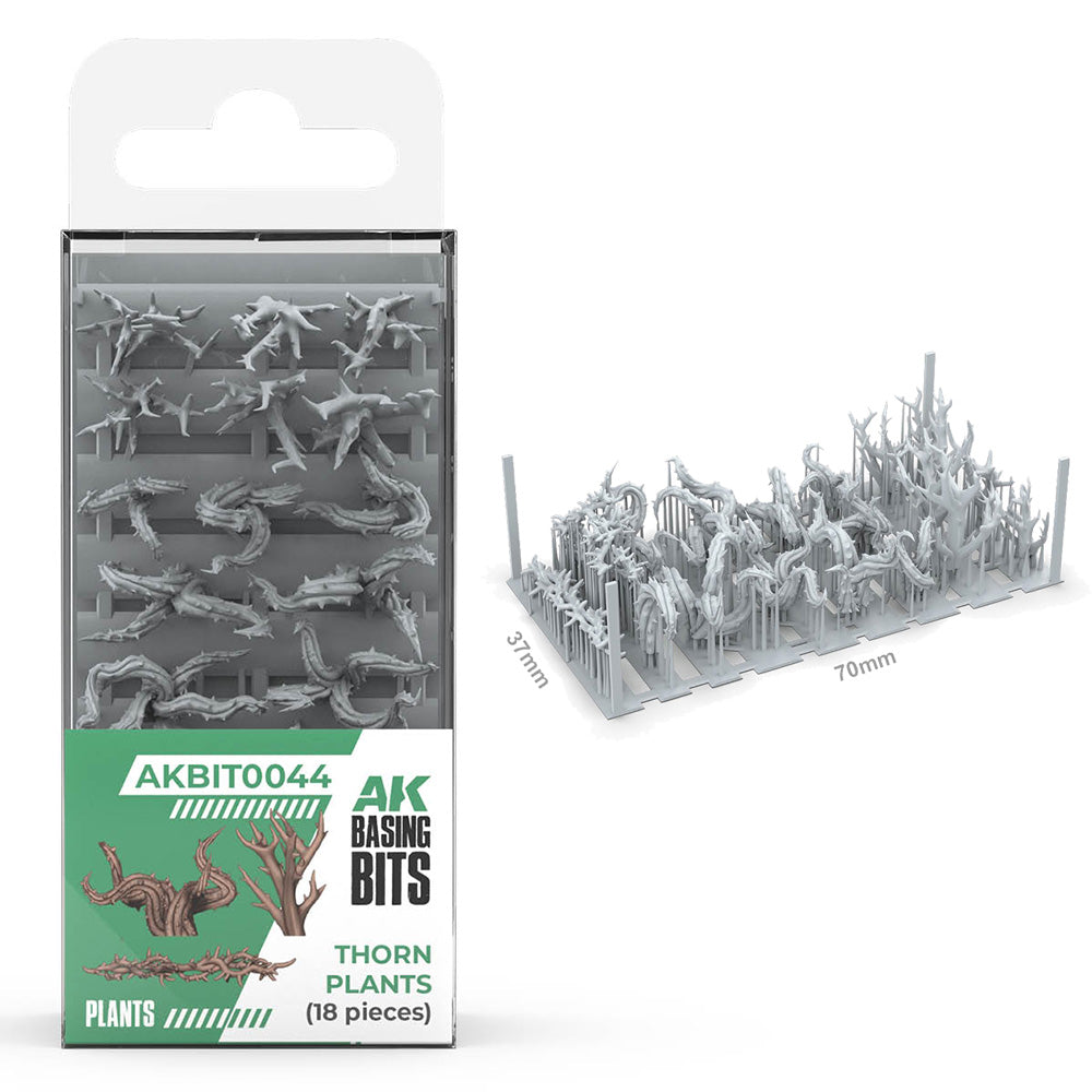 AK Interactive Thorny Plants Diorama & Basing Bits - 18 pieces BIT0044
