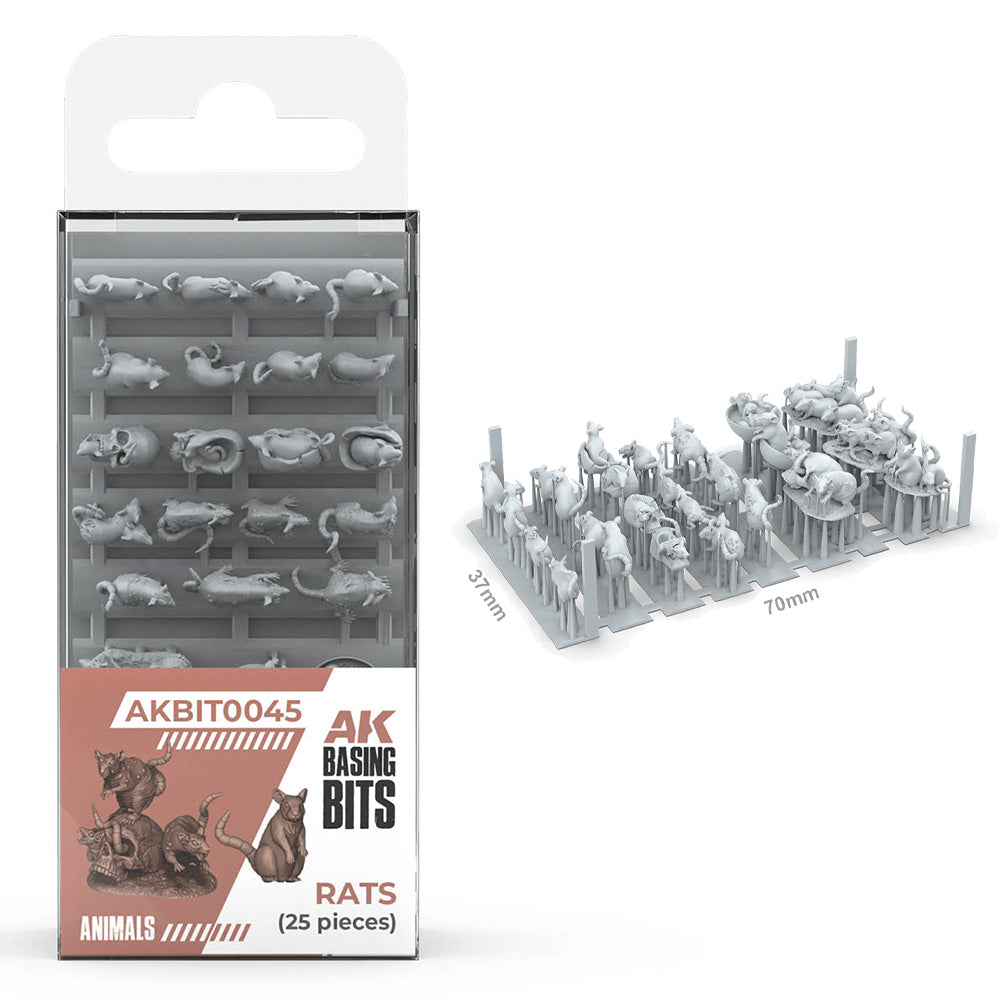 AK Interactive Rats Diorama & Basing Bits - 25 pieces BIT0045