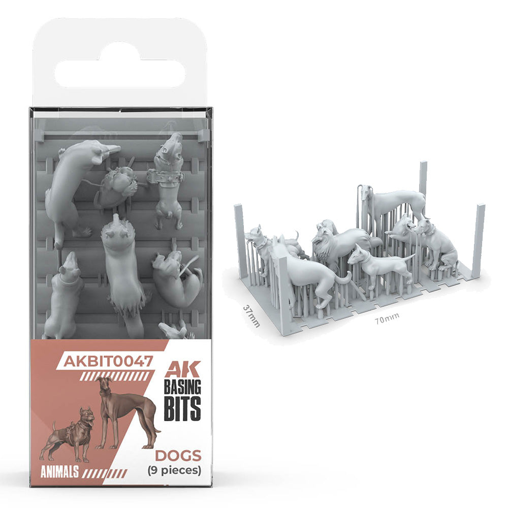 AK Interactive Dogs Diorama & Basing Bits - 9 pieces BIT0047