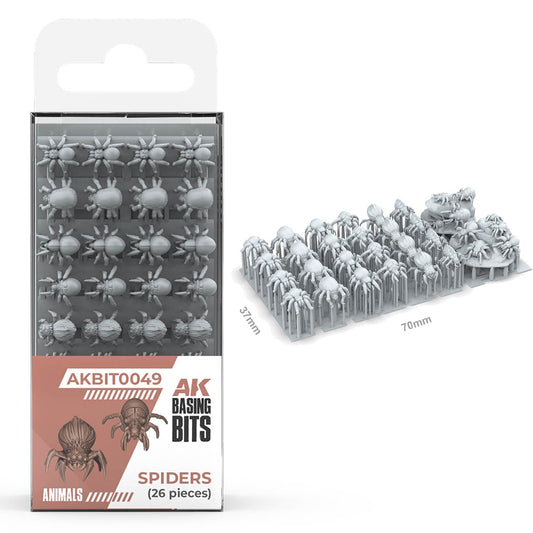 AK Interactive Spiders Diorama & Basing Bits - 26 pieces BIT0049