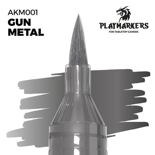 AK Interactive Playmarkers Gun Metal Acrylic Paint Marker AKM001