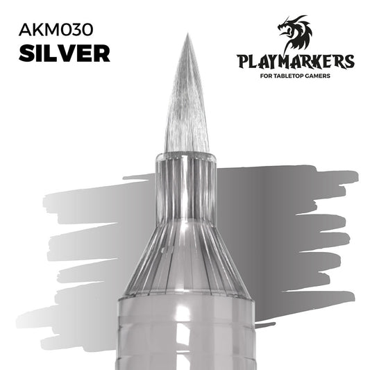 AK Interactive Playmarkers Silver Acrylic Paint Marker AKM030