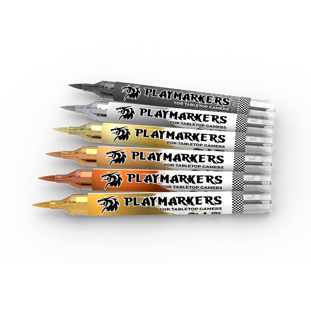 AK Interactive Playmarkers - Full Metal - 6-Pack Acrylic Paint Markers AKM105