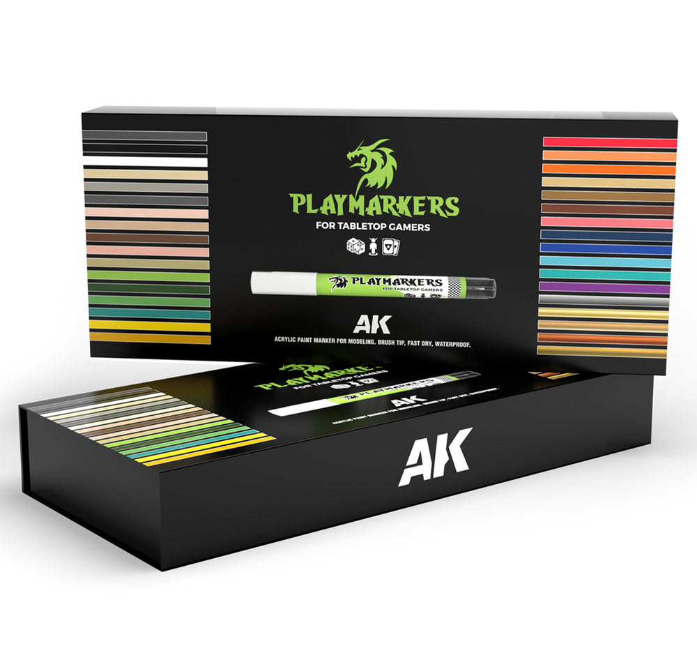 AK Interactive Playmarkers Deluxe Case - Full 34 Colour Paint Marker Set AKM150
