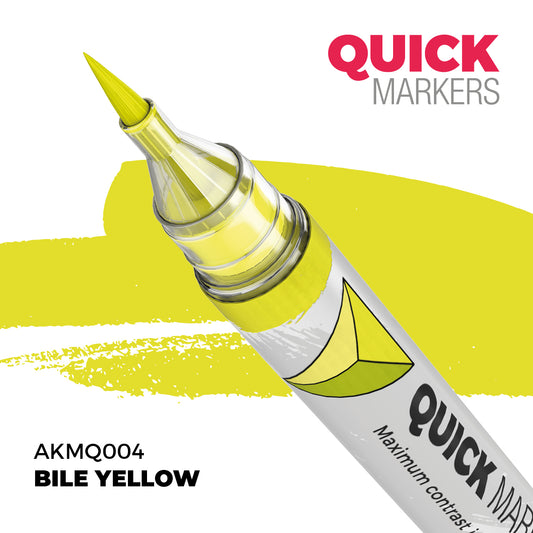AK Interactive Quick Markers Bile Yellow Acrylic Paint Marker AKMQ004