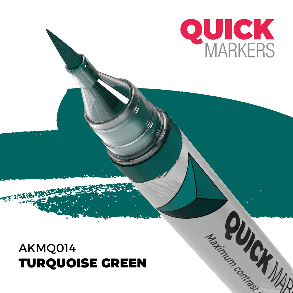 AK Interactive Quick Markers Turquoise Green Acrylic Paint Marker AKMQ014