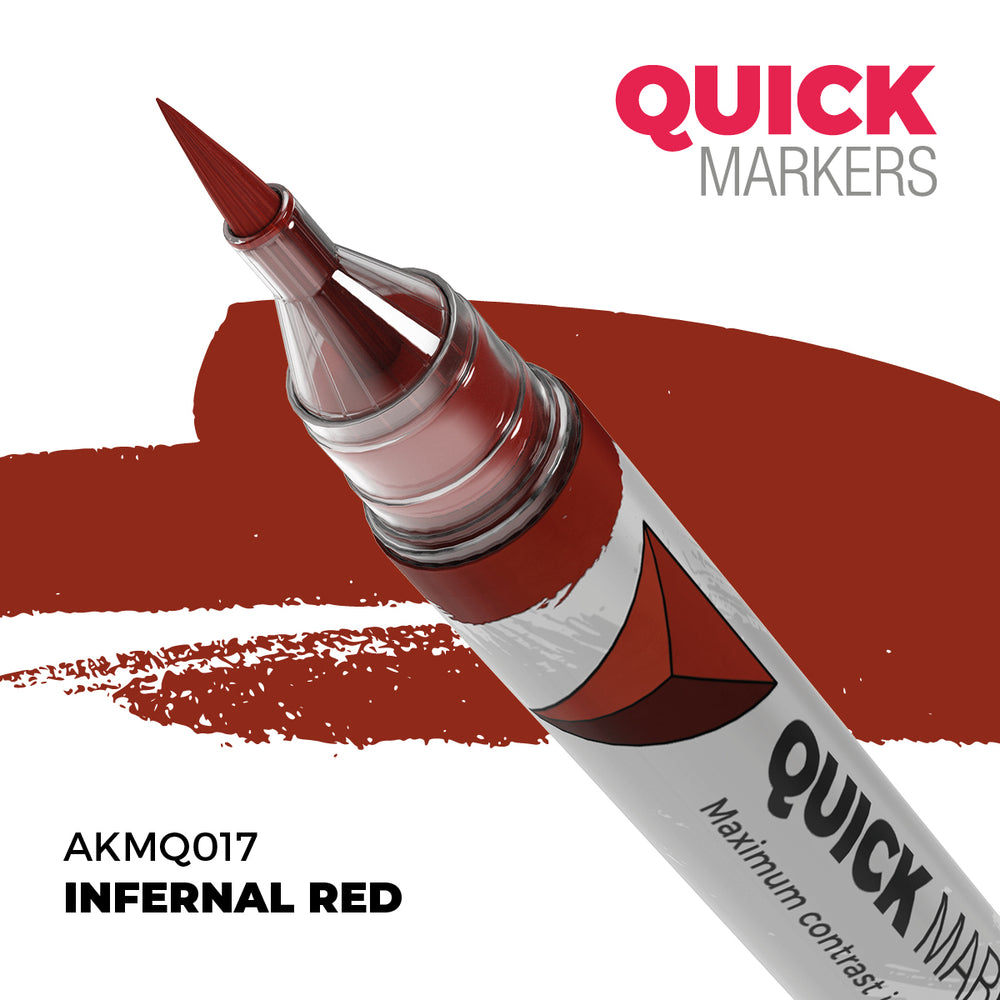 AK Interactive Quick Markers Infernal Red Acrylic Paint Marker AKMQ017