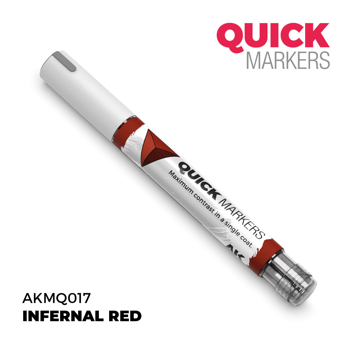 AK Interactive Quick Markers Infernal Red Acrylic Paint Marker AKMQ017