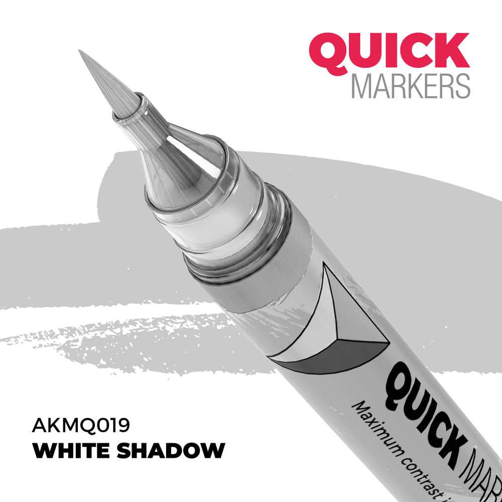 AK Interactive Quick Markers White Shadow Acrylic Paint Marker AKMQ019