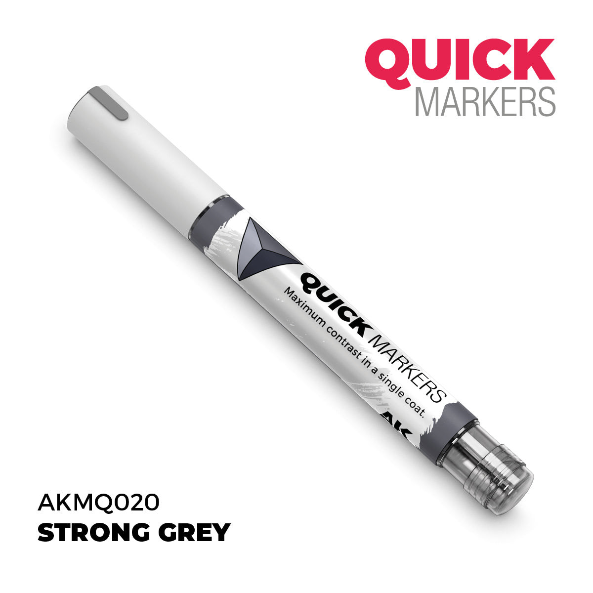 AK Interactive Quick Markers Strong Grey Acrylic Paint Marker AKMQ020