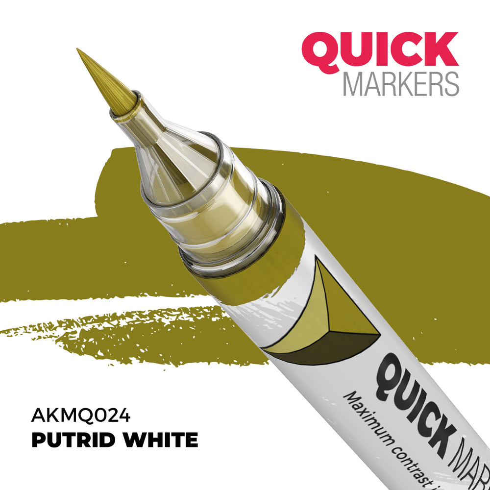 AK Interactive Quick Markers Putrid White Acrylic Paint Marker AKMQ024