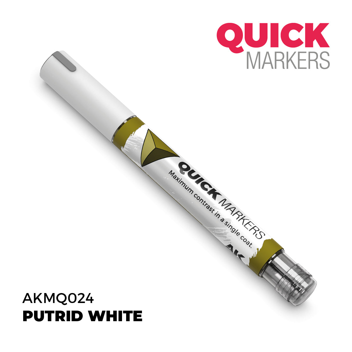 AK Interactive Quick Markers Putrid White Acrylic Paint Marker AKMQ024