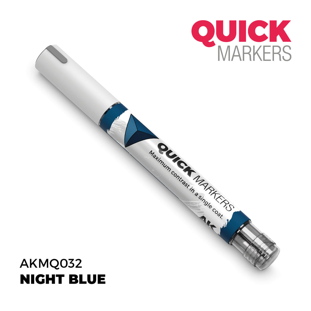 AK Interactive Quick Markers Night Blue Acrylic Paint Marker AKMQ032