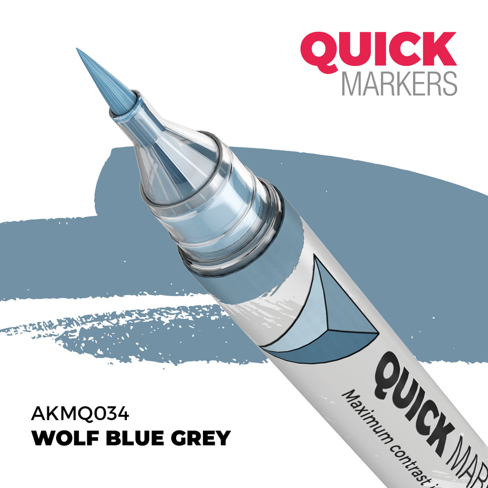 AK Interactive Quick Markers Wolf Blue Grey Acrylic Paint Marker AKMQ034