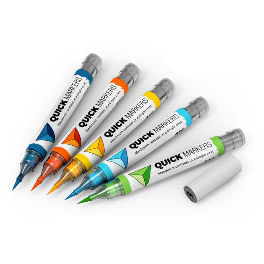 AK Interactive Quick Markers Deluxe Case - Full 34 Colour Quick Gen Set AKMQ150