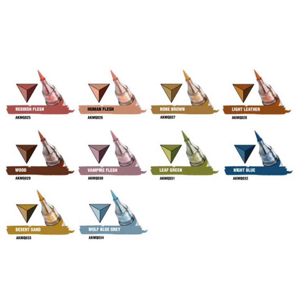AK Interactive Quick Markers Deluxe Case - Full 34 Colour Quick Gen Set AKMQ150