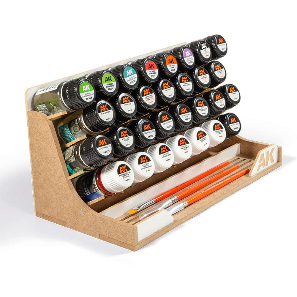 AK Interactive 30x 35ml Paint Jars Modular Workbench Organizer