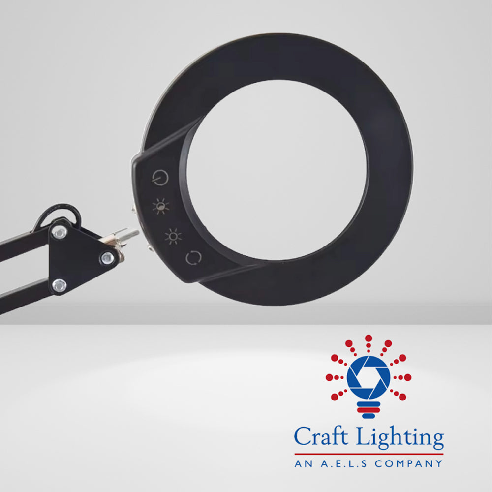 Craft Lighting Sensor Desk Dioptre w/Lamp Head Controls - G-Clamp