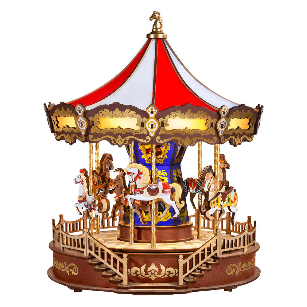 ROBOTIME Rolife Music Dreamer Classic Carousel Wooden Model Kit AMC01