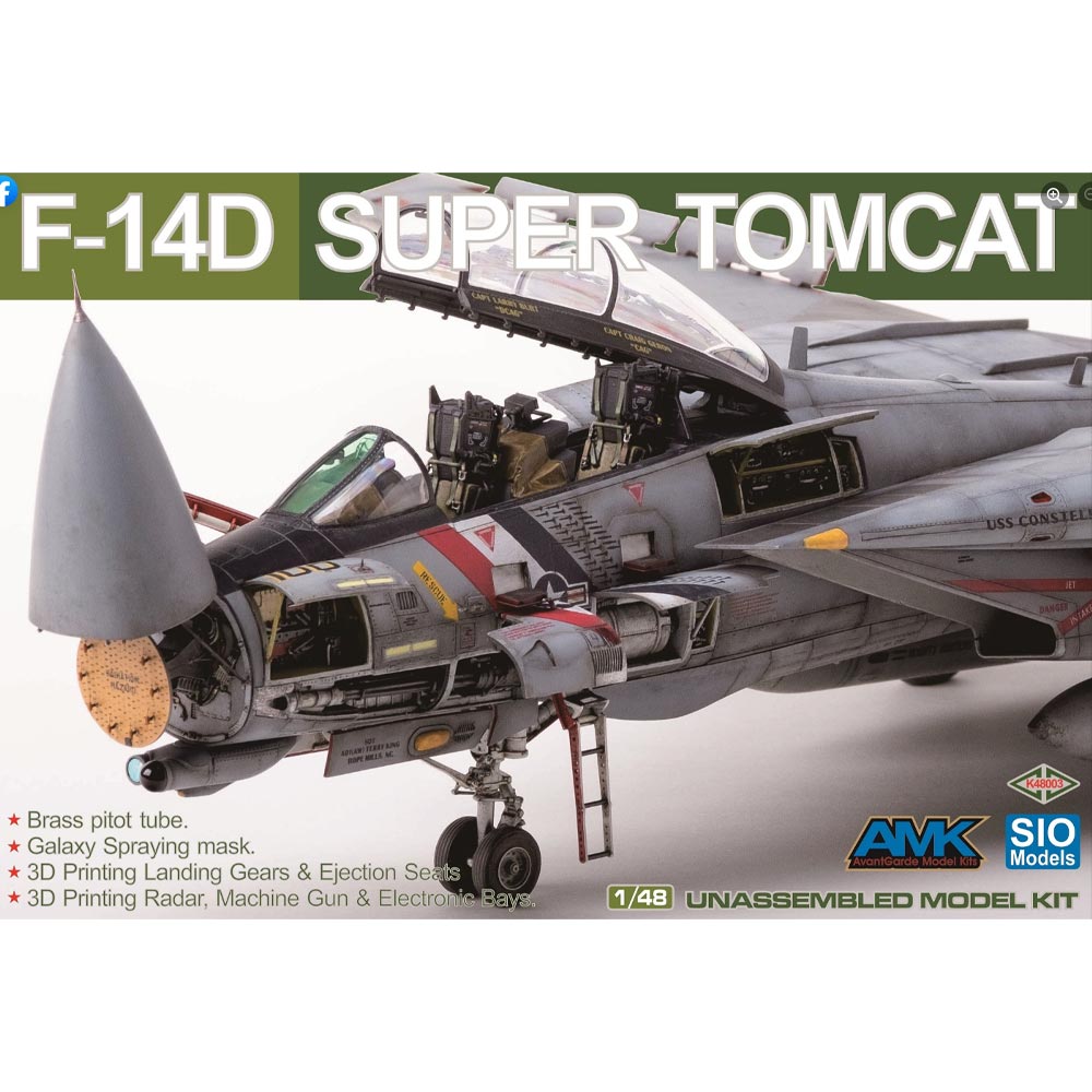 AMK 48003 F-14D Super Tomcat 1:48 SIO Plastic Model Kit