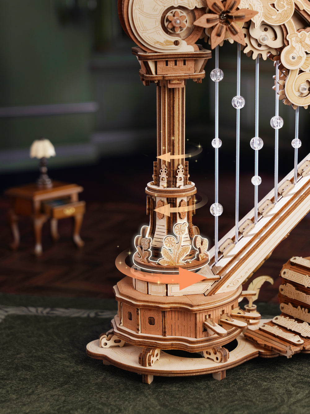 ROKR Magic Harp Music Box Wooden 3D Puzzle AMK71