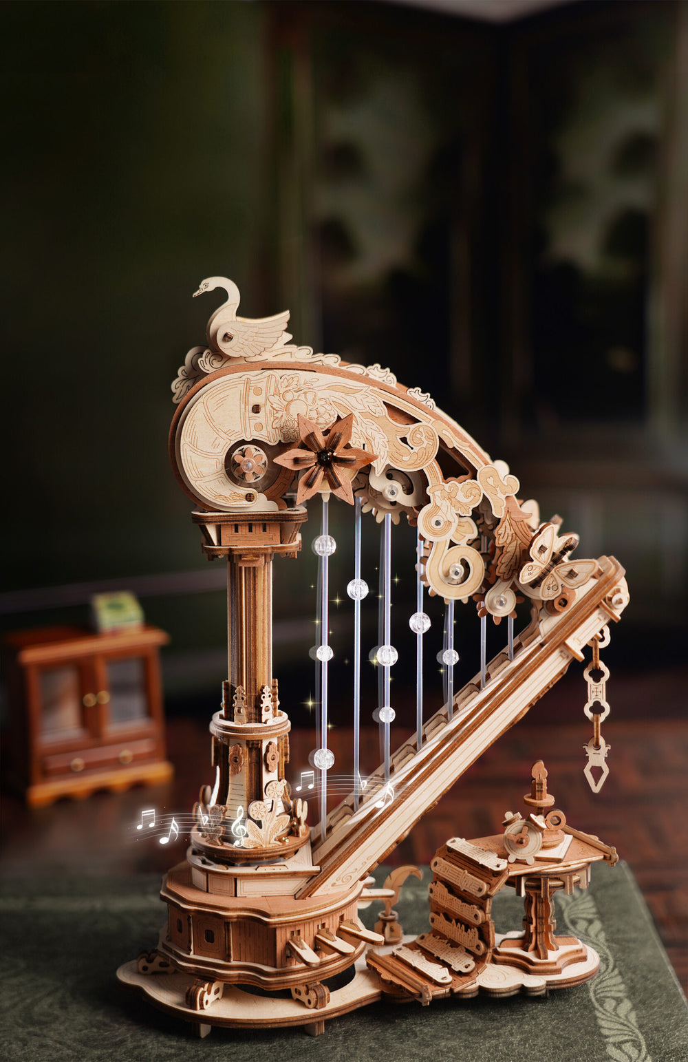 ROKR Magic Harp Music Box Wooden 3D Puzzle AMK71
