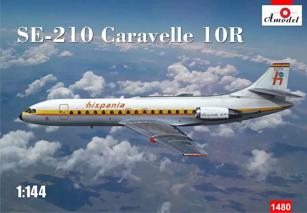 A-Model 14480 Caravelle 10R Sud-Aviation SE.210 hispania 1:144 Aircraft Model Kit