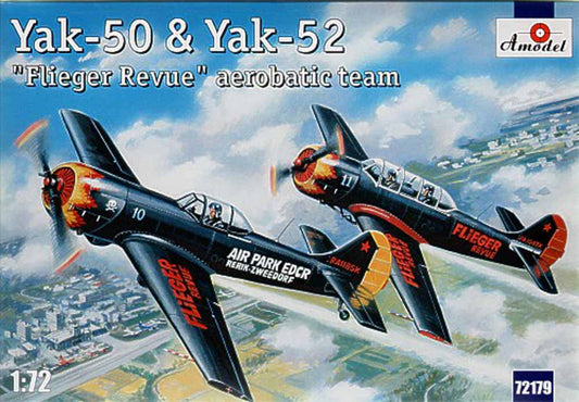 A-Model 72179 Yakovlev Yak-50 and Yakovlev Yak-52 1:72 Aircraft Model Kit