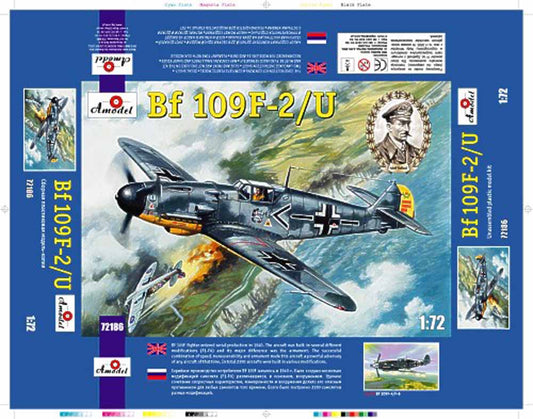 A-Model 72186 Messerschmitt Bf-109F-2/U 1:72 Aircraft Model Kit