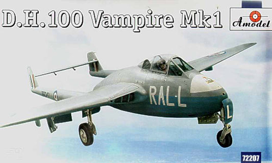 A-Model 72207 de Havilland DH.100 Vampire Mk.1 1:72 Aircraft Model Kit