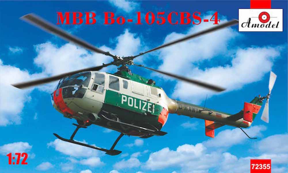 A-Model 72355 MBB Bo-105 CBS-4. German Police version 1:72 Aircraft Model Kit
