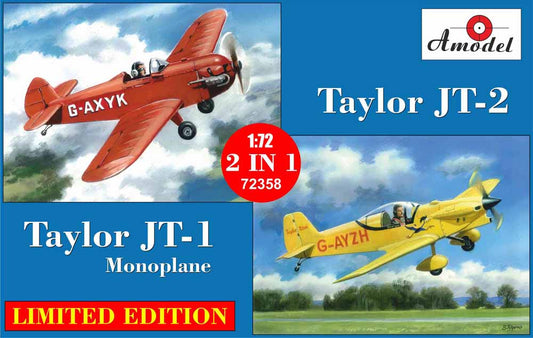 A-Model 72358 2 in 1 Taylor JT-1(G-AXYK) & JT-2 (G-AYZH) 1:72 Aircraft Model Kit