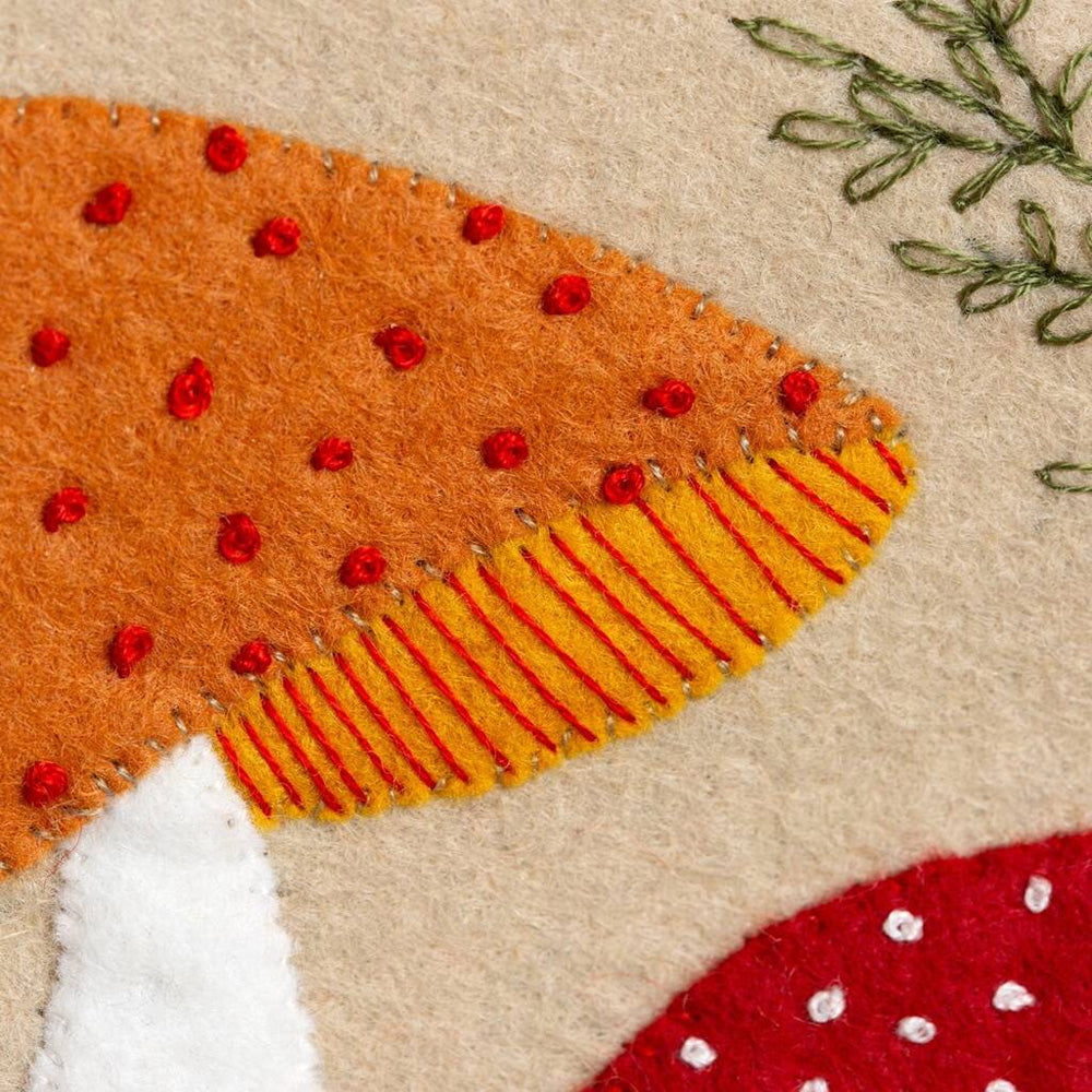 Corinne Lapierre Toadstools Applique Hoop Autumnal Craft Kit