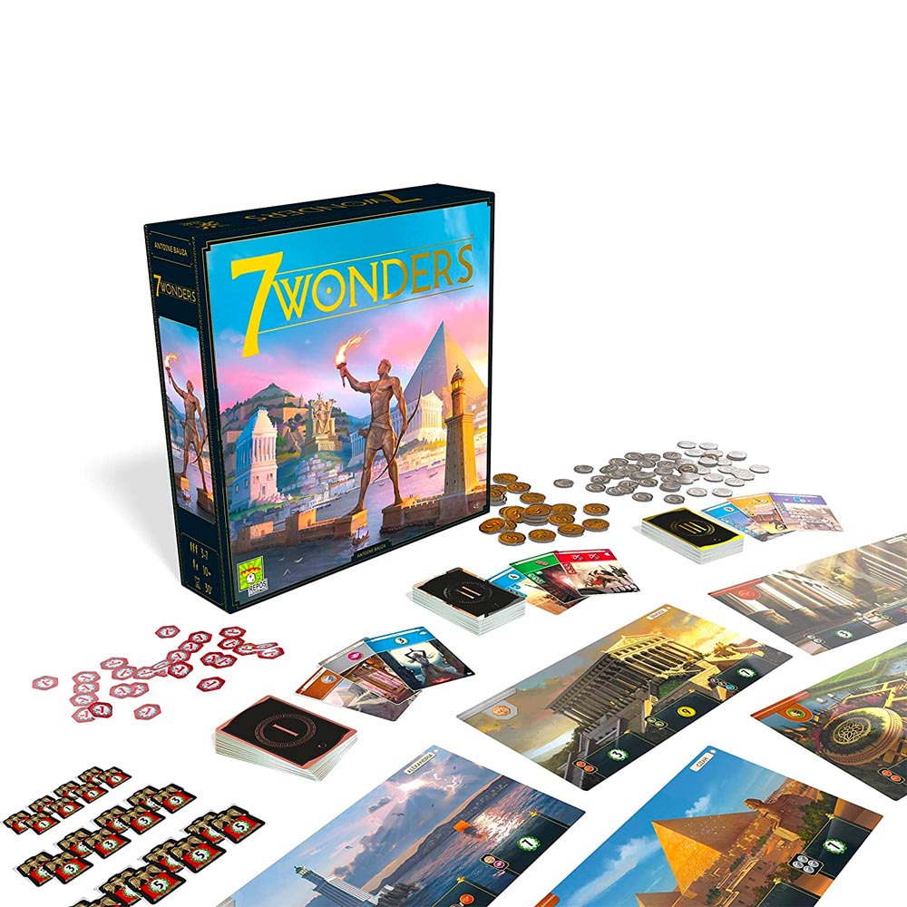 7 Wonders (2nd Edition) - Board Game - Age 10+ - 3-7 Players - 30min