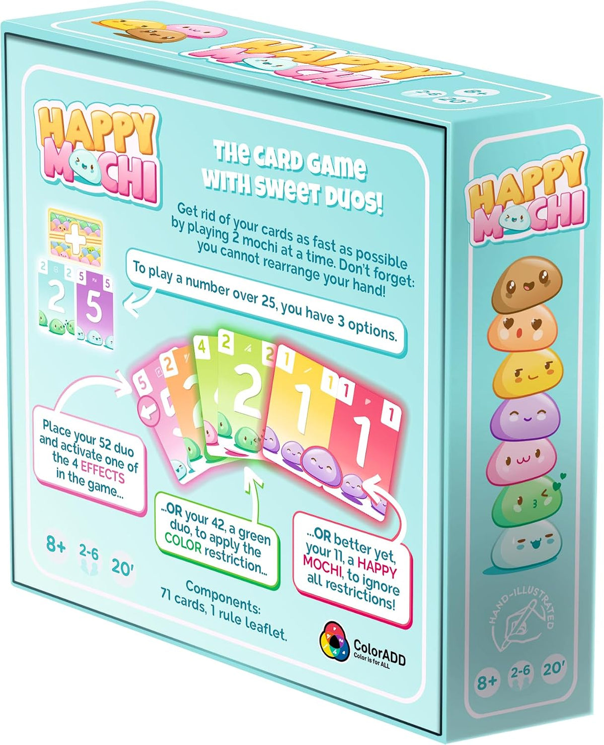 Happy Mochi - Clutch Box Card Game Age 8+ 2-6 Players