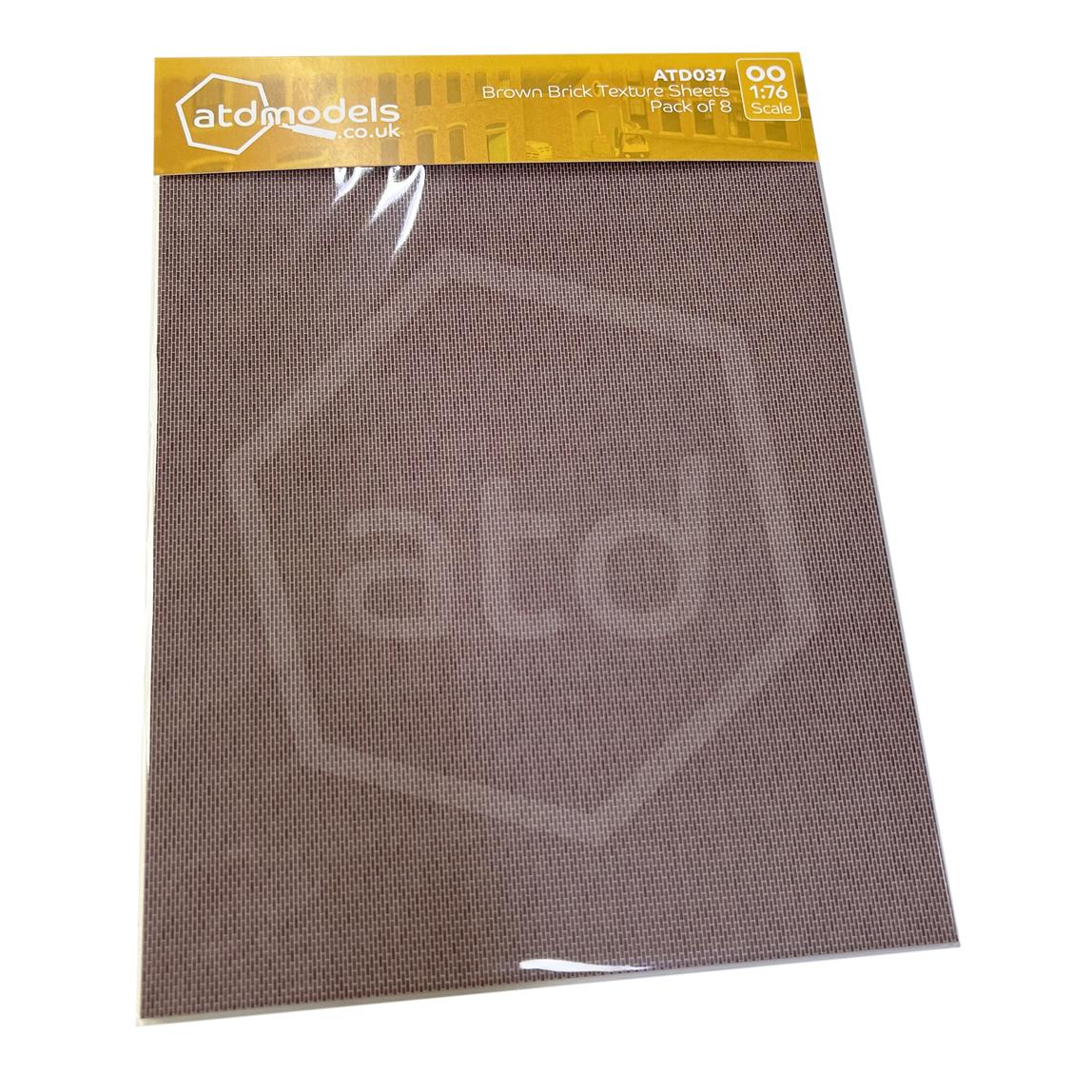 ATD Models Brown Brick Texture Pack (8 x A4 Sheets) ATD037 OO Gauge