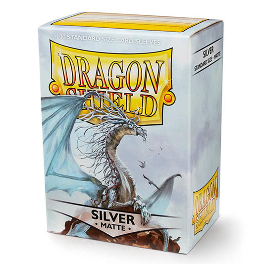 Dragon Shield: Matte Standard Card Sleeves - Silver (100pcs)