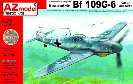 AZ Model 7596 Messerschmitt Bf-109G-6 'Alfred on-board' 1:72 Plastic Model Kit