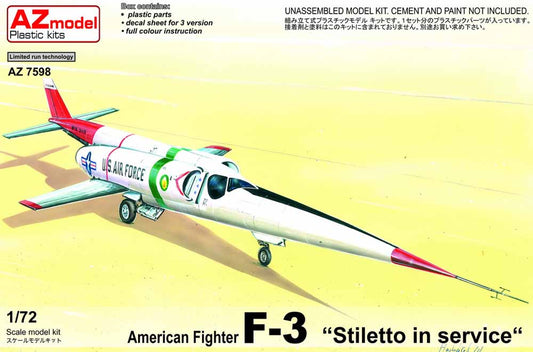 AZ Model 7598 Douglas F-3 'Stiletto in Service' 1:72 Plastic Model Aircraft Kit
