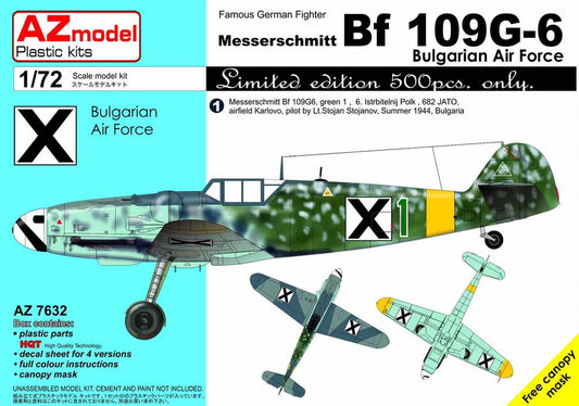 AZ Model 7632 Messerschmitt Bf-109G-6 'Bulgarian AF' 1:72 Plastic Model Kit